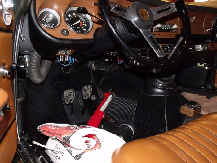 Tearing into the Alfa's heating system. Look at that beautifully original interior! 