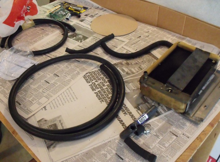 "Hi NAPA guy, I need some hoses for a '67 Alfa." We were in fact able to find what we needed at the local NAPA store. 