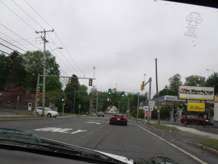 Ferrari 512BB on the road.