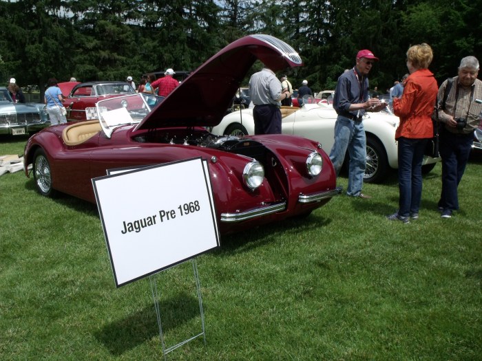 An XK-120 obviously in the correct class. 