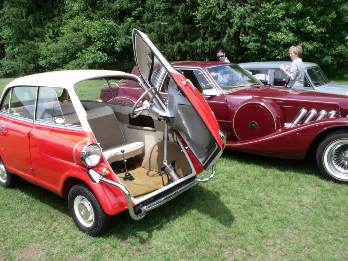 The Isetta's big brother, the BMW 600. It had TWO cylinders, for 26 horsepower!