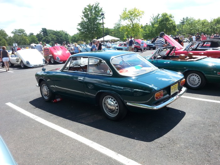 The only Giulia coupe at this year's show, and a step-nose to boot