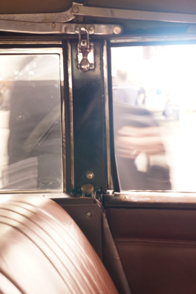 Inside shot of B-pillar shows latches