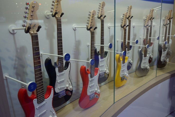 This was a car show, not a music show (but it was a clever way to display color choices)