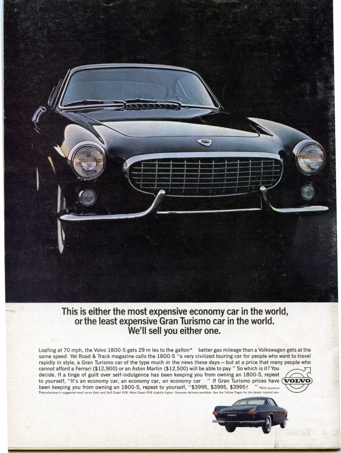 The Volvo ad, in full color on the back cover, must have been pricey