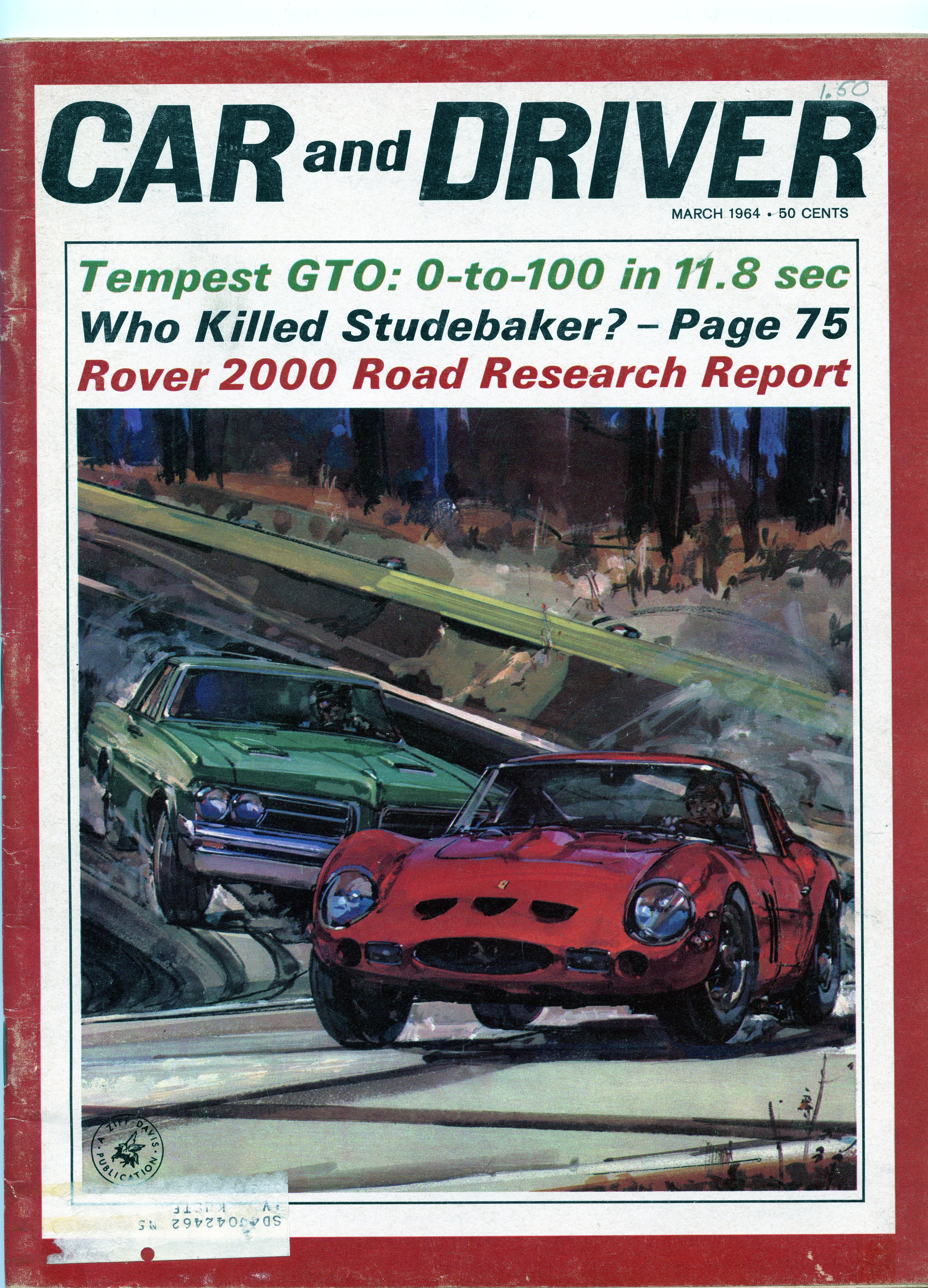Back to print: the March 1964 issue of Car and Driver magazine