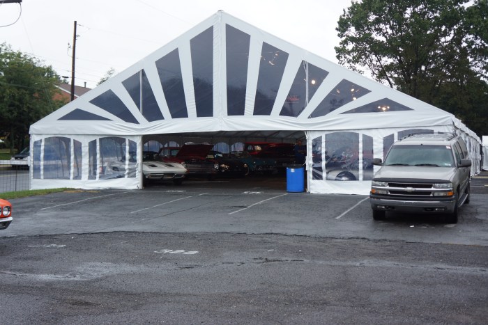 A tent! Welcome to the big leagues, Carlisle. 