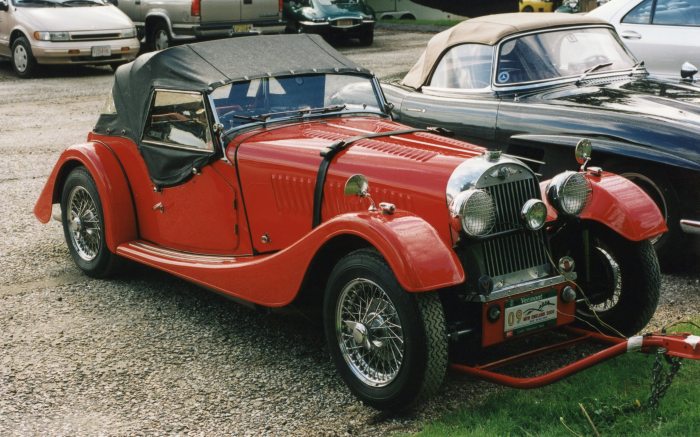 Morgan Plus 4, which we presume was flat-towed to the rally