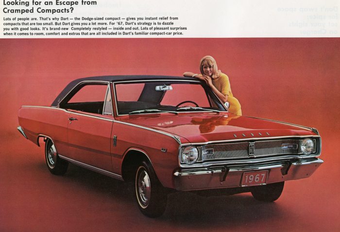 The Dart GT could be ordered with any engine, 6 or 8. 