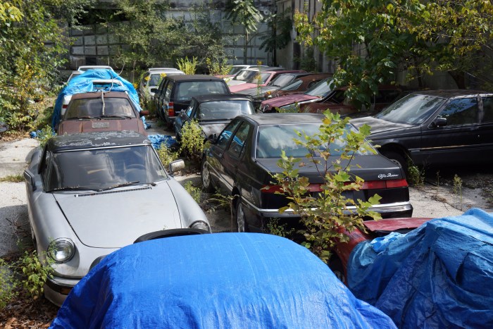 The scene out back was most heartbreaking, as cars were exposed to the elements